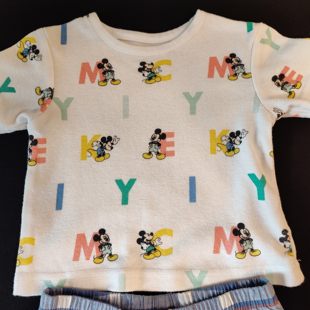 Disney Blue and Orange Baby Shirt and Shorts Set